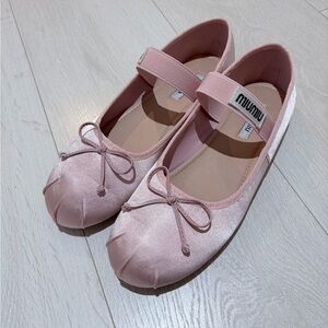 Miu Miu Pink Ballet Flats with Bow